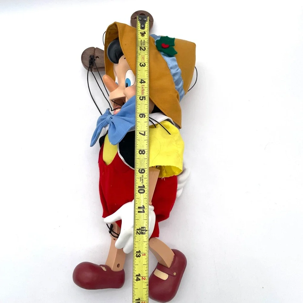 Disney Pinocchio Marionette Puppet Vintage Red Yellow Good Moving Mouth